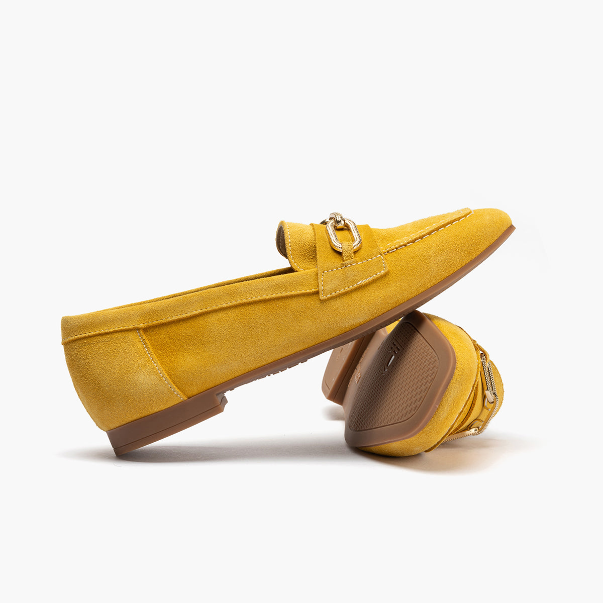 Mocasin con adorno metal mujer en serraje MAIZ-V