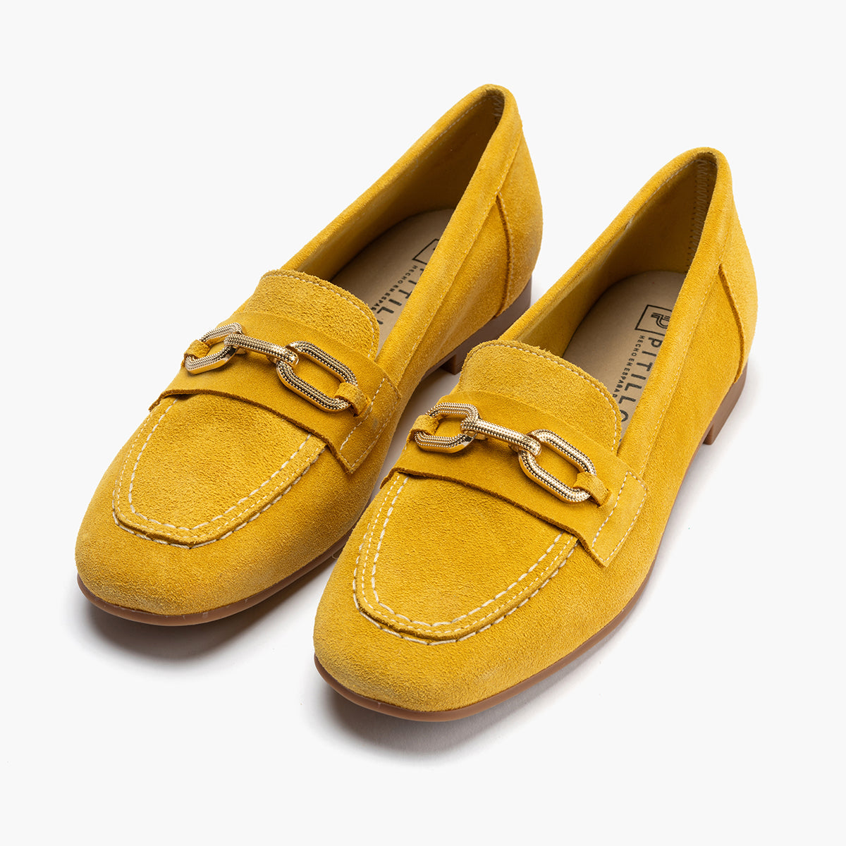 Mocasin con adorno metal mujer en serraje MAIZ-V