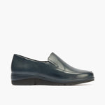 Cuneo blu da donna mocasin da scarpe