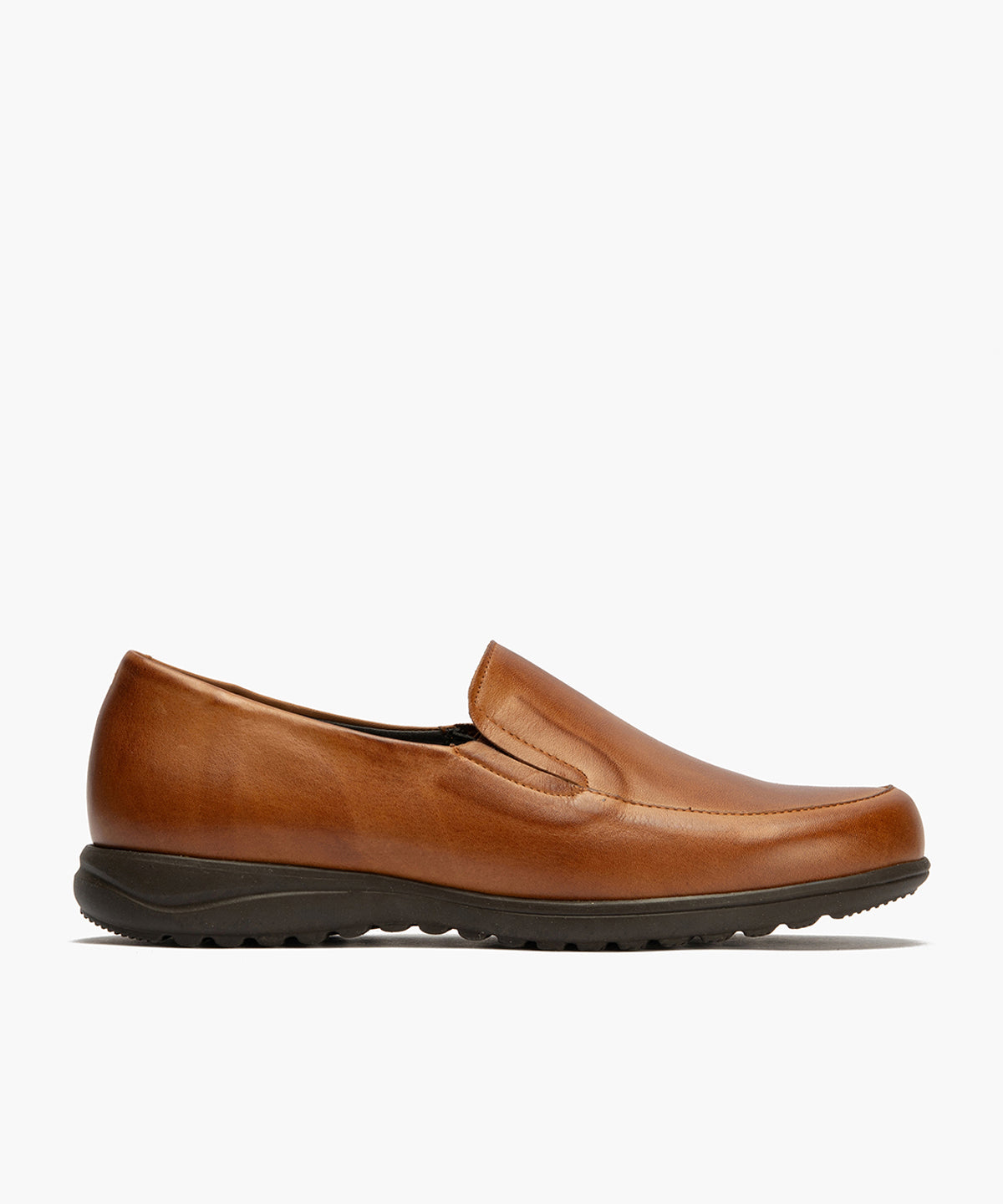 Mocasín Mujer Cuña Baja Marrón Claro