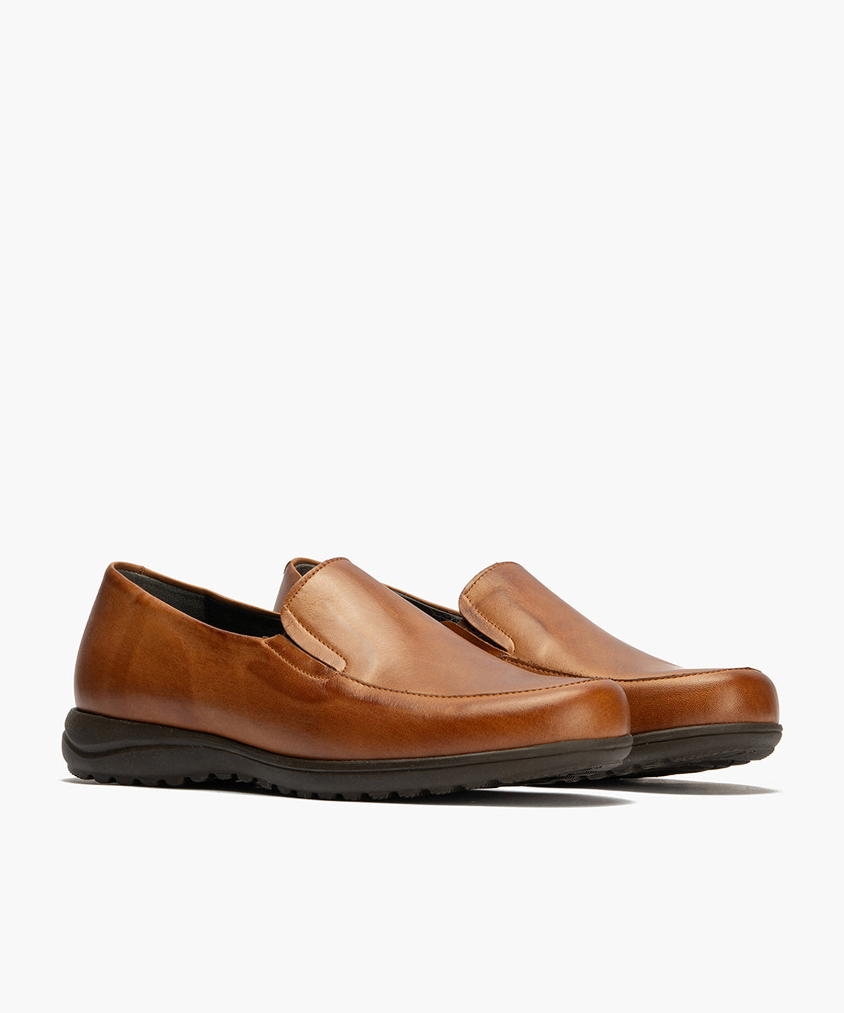 Mocasín Mujer Cuña Baja Marrón Claro