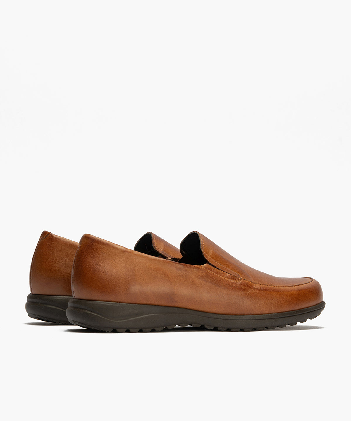 Mocasín Mujer Cuña Baja Marrón Claro