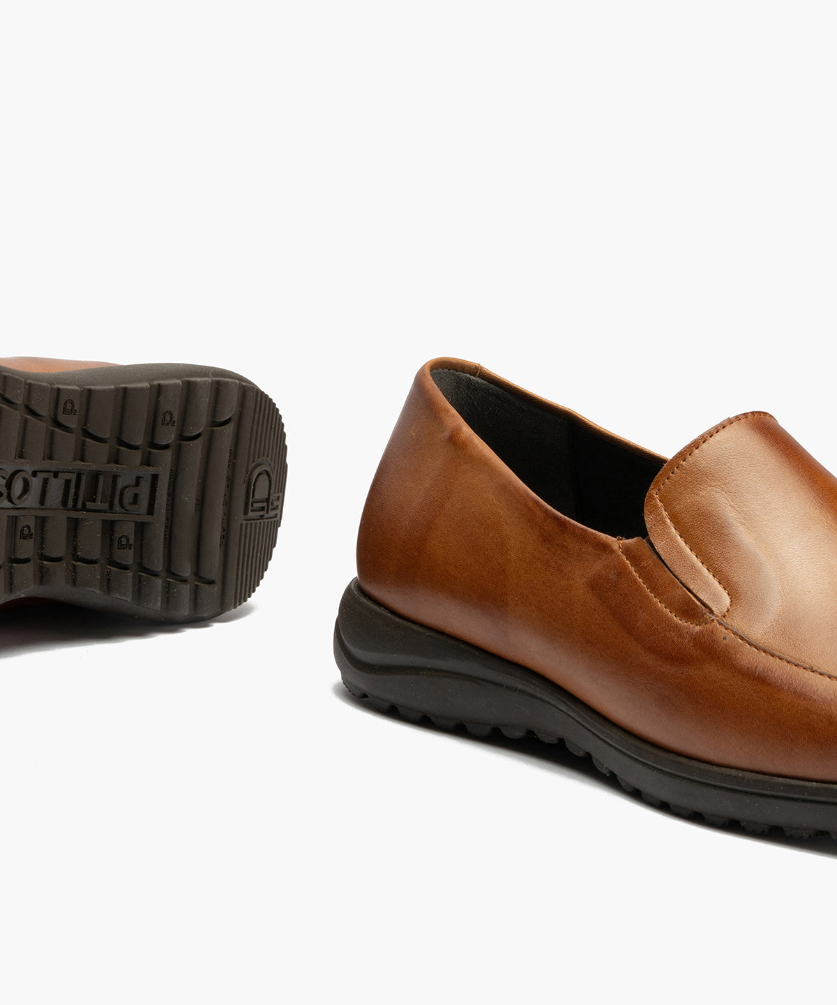 Mocasín Mujer Cuña Baja Marrón Claro
