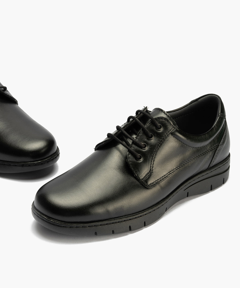 Zapato Blucher con Cordones Hombre Negro