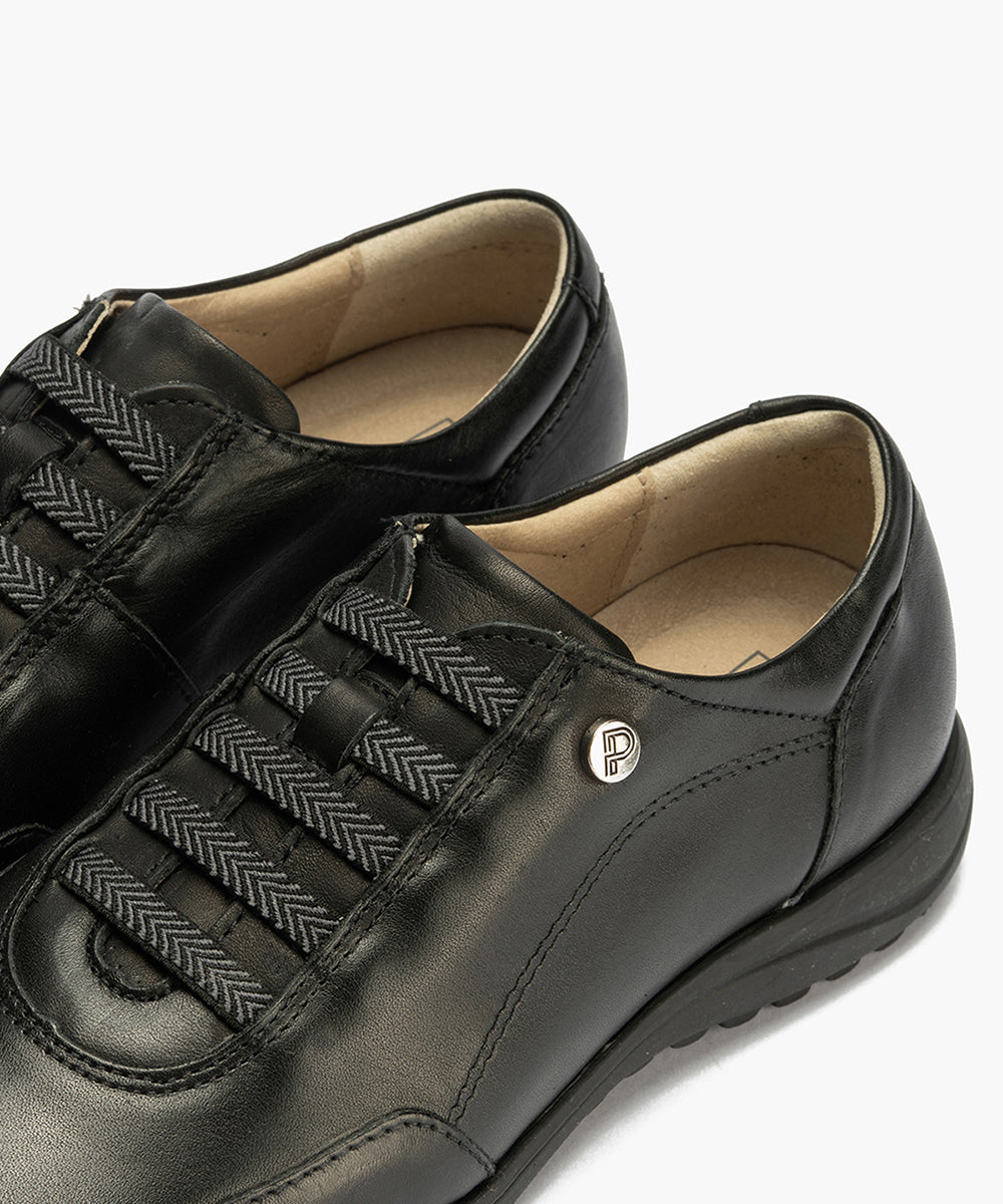 Deportivo Mujer con Elásticos Plano Negro