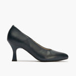 Scarpa da salone a livello medio con pelle blu navy