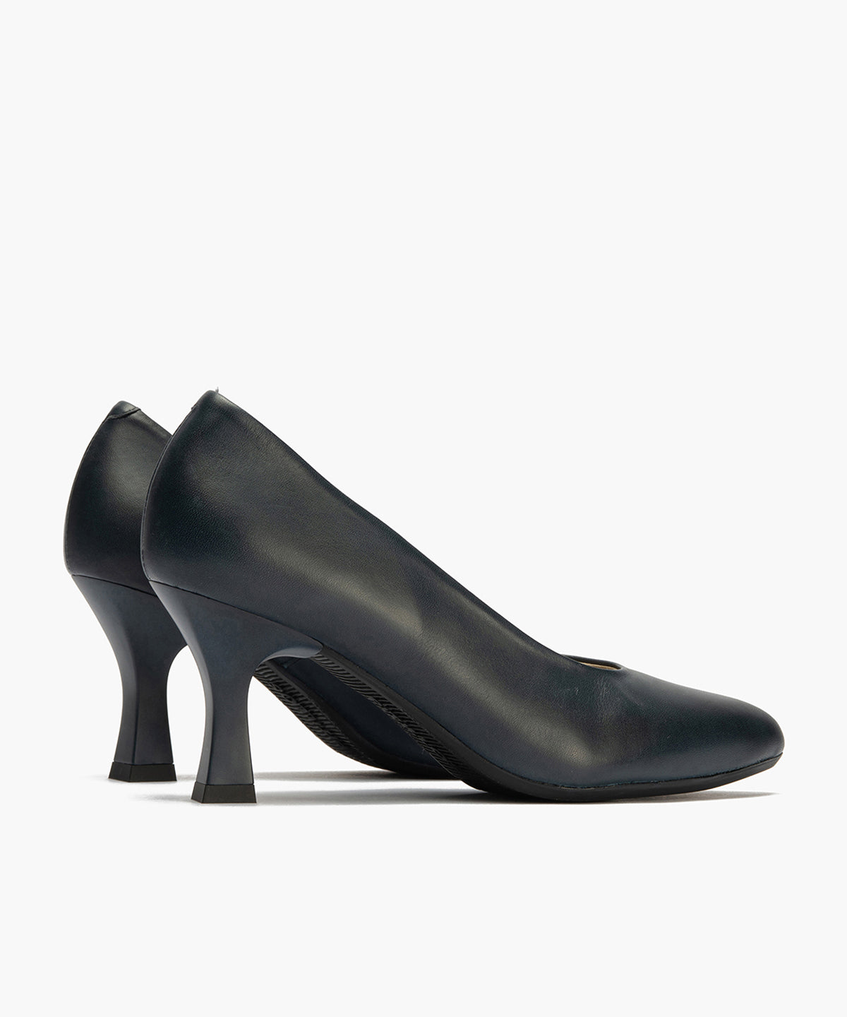 Zapato de Salón Tacón Alto Piel Azul Marino