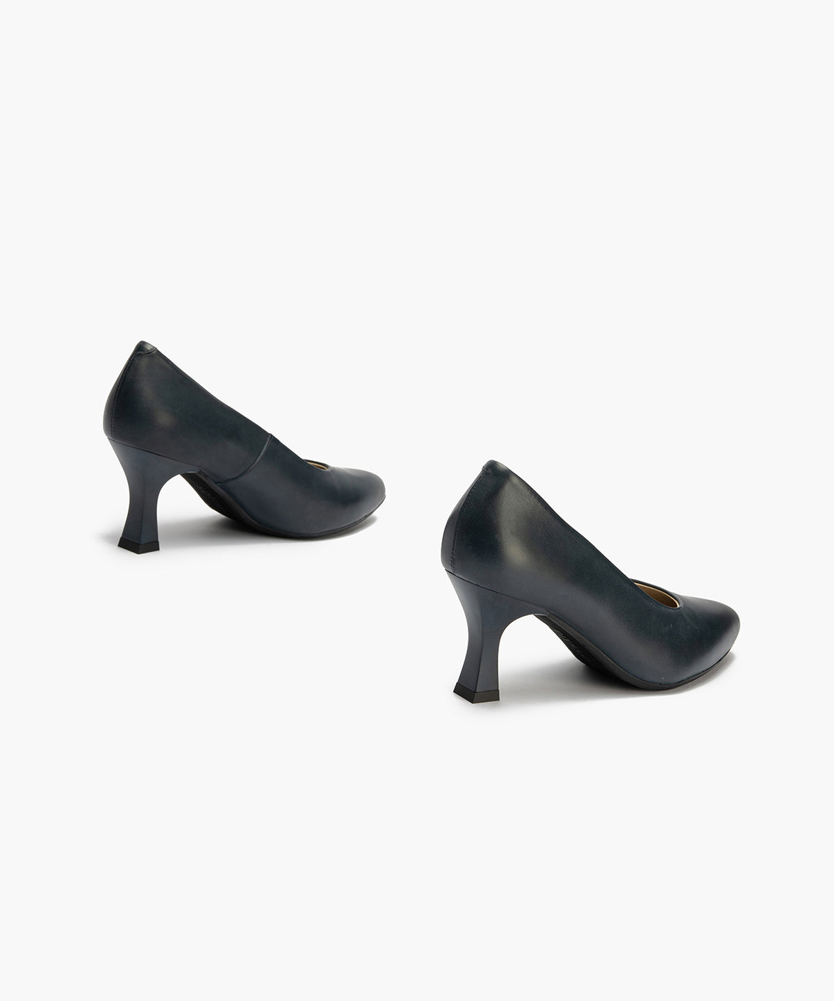 Zapato de Salón Tacón Alto Piel Azul Marino