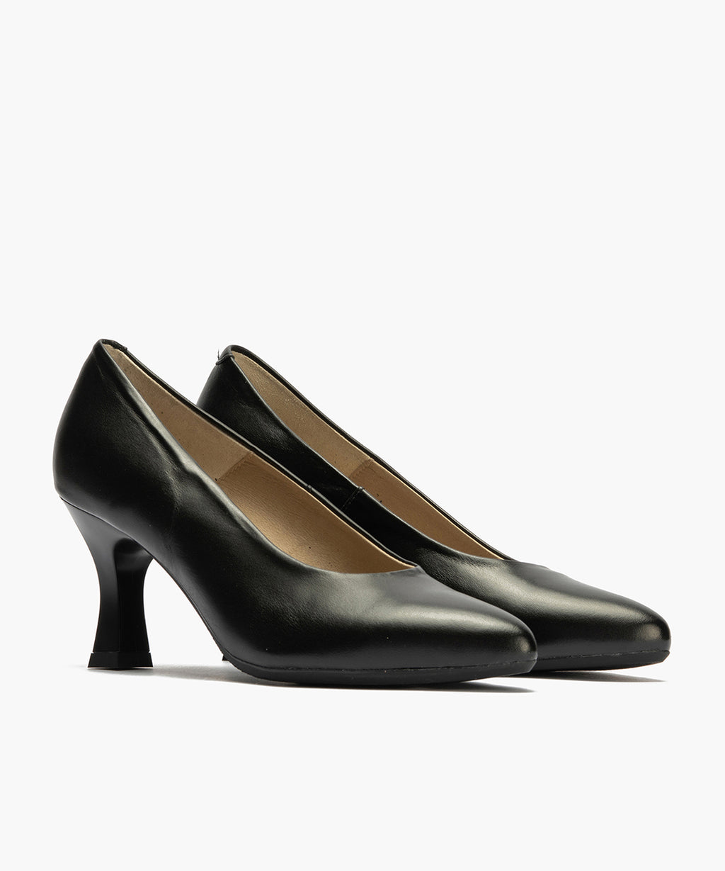 Zapato de Salón Tacón Alto Piel Negro