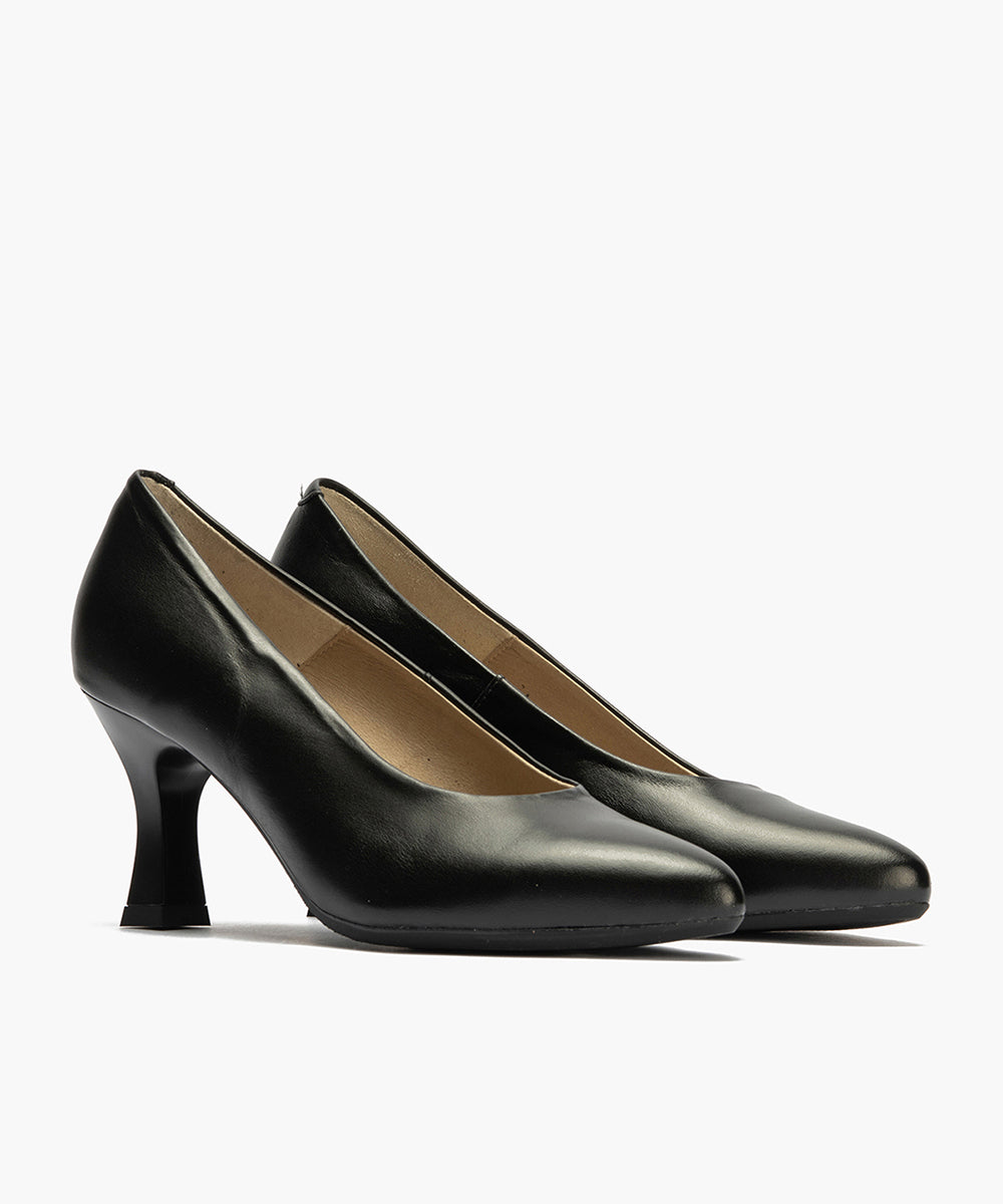 Zapato de Salón Tacón Alto Piel Negro