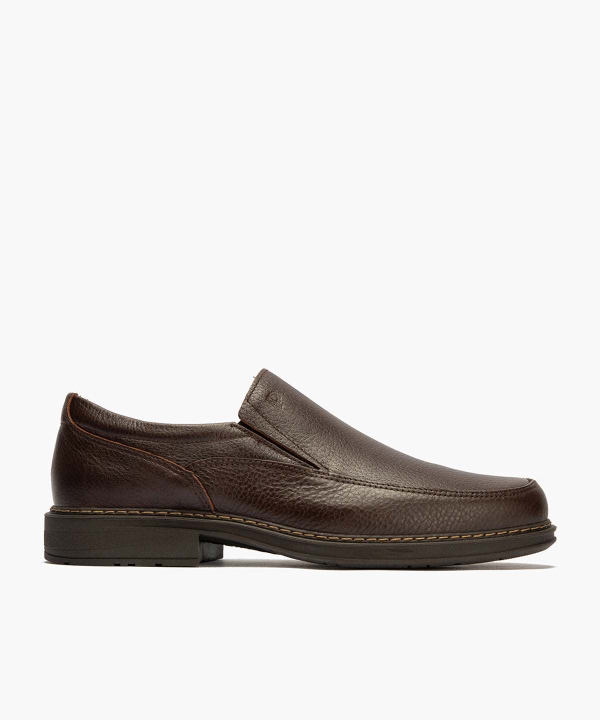 Manoletina Hombre con Elásticos Piel Marrón