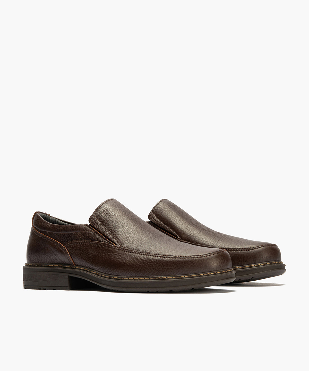 Manoletina Hombre con Elásticos Piel Marrón