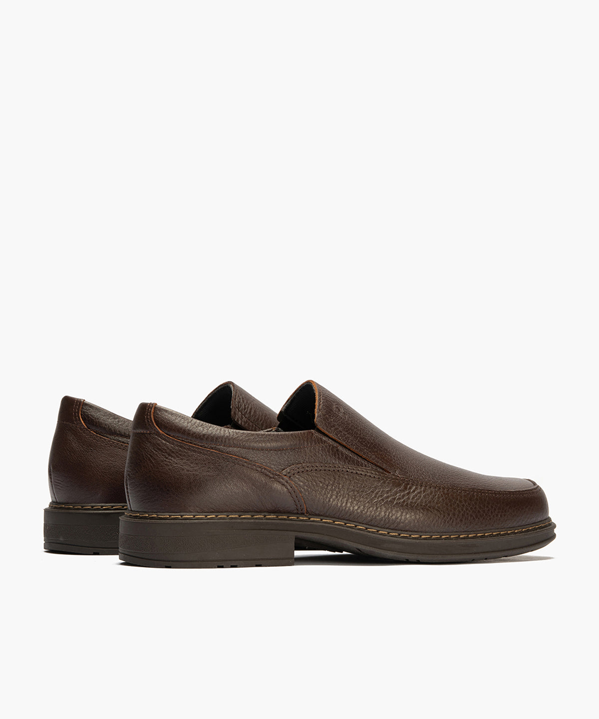 Manoletina Hombre con Elásticos Piel Marrón