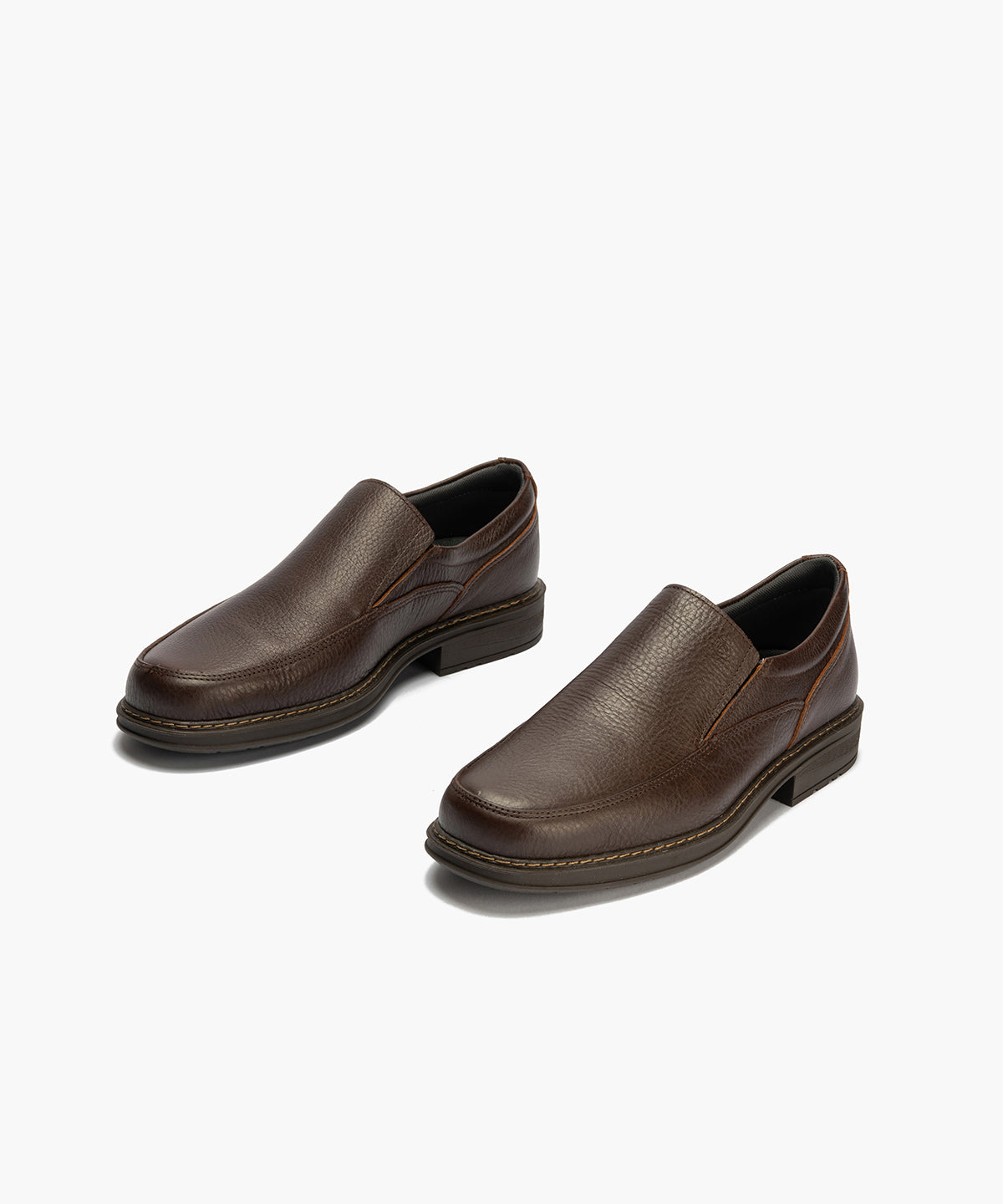 Manoletina Hombre con Elásticos Piel Marrón