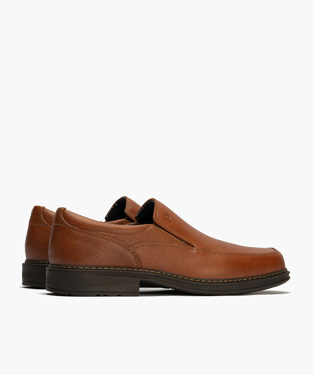 Manoletina Hombre con Elásticos Piel Cuero