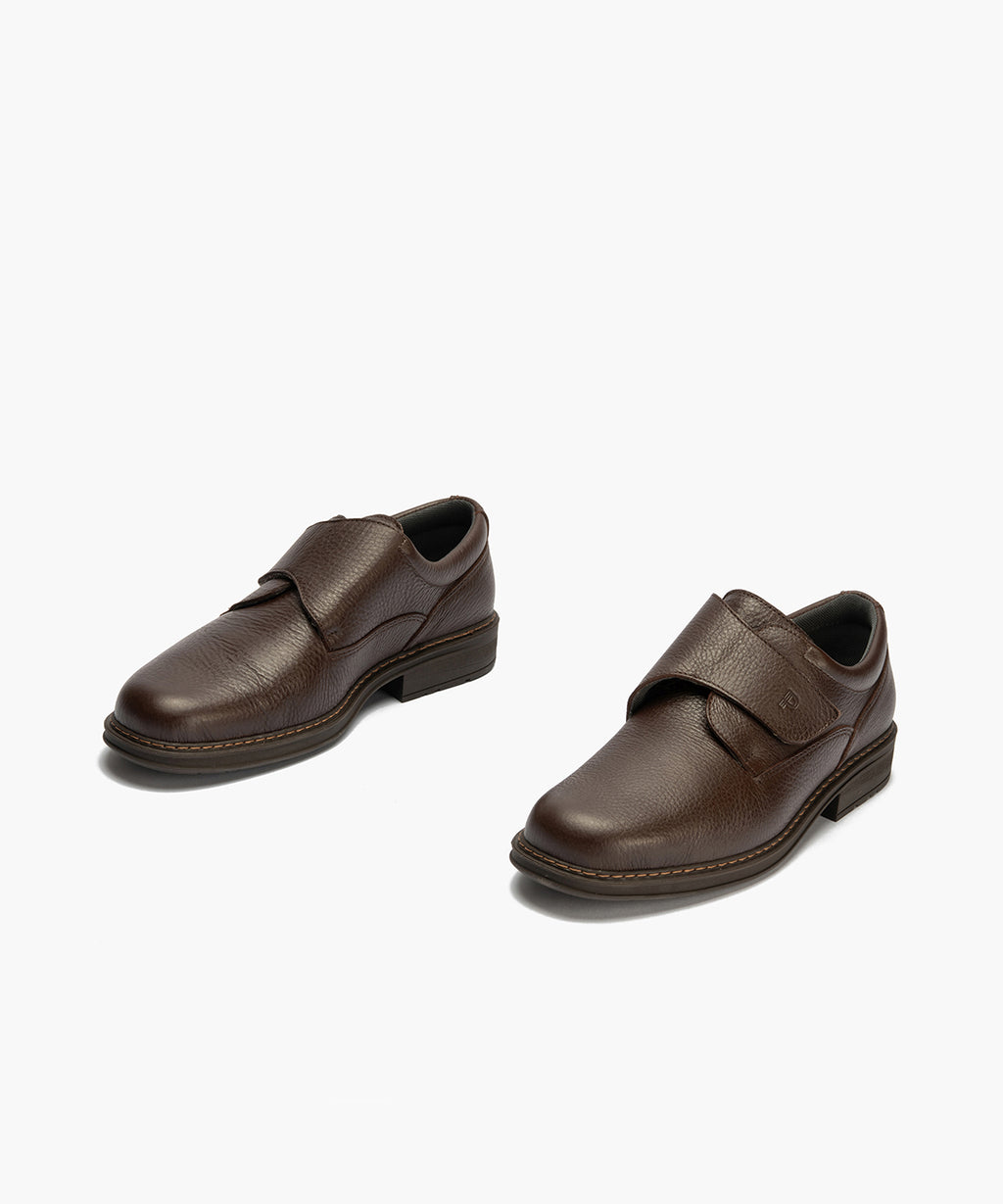Zapato Blucher Hombre con Velcro Brandy