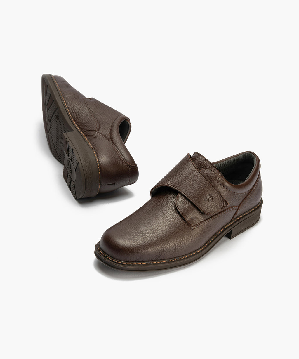 Zapato Blucher Hombre con Velcro Brandy