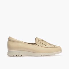 Manoletina mujer en piel combinada CREMA