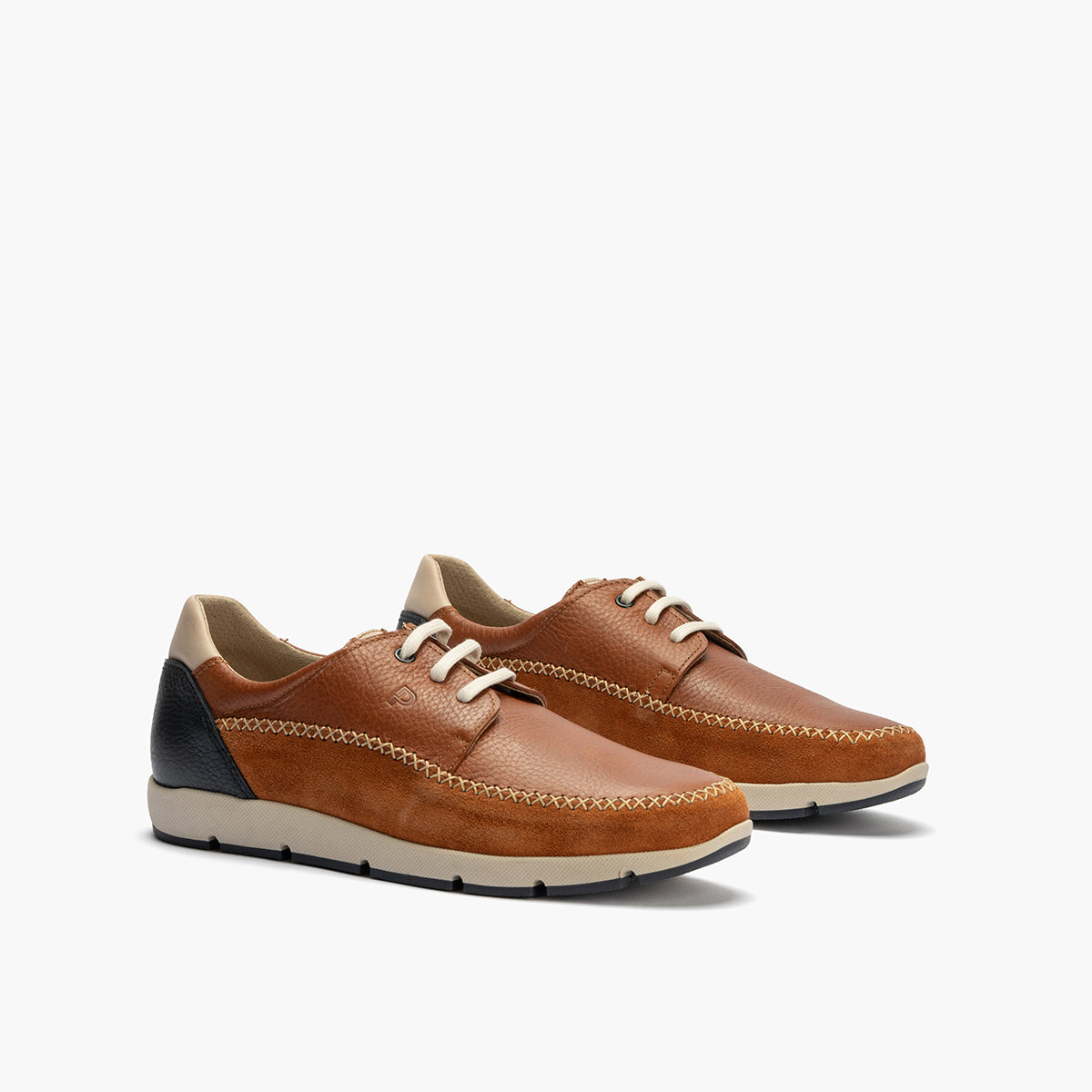 Blucher bordón hombre en piel con cordones CUERO