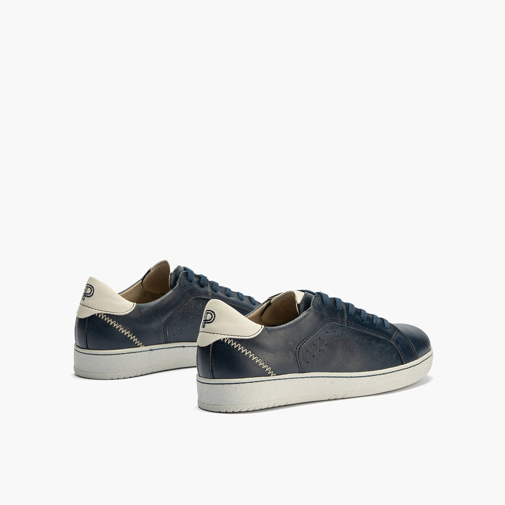 Deportivo para hombre en piel napa Marino