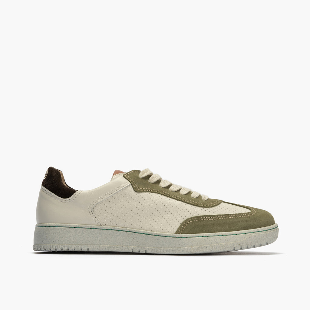 Deportivo hombre serraje combinado con piel VERDE