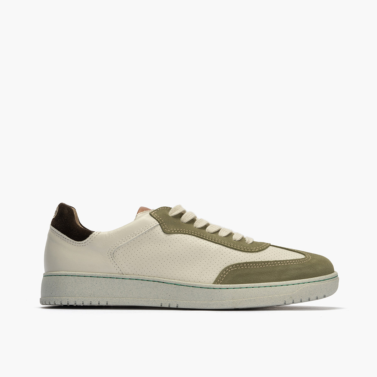 Deportivo hombre serraje combinado con piel VERDE