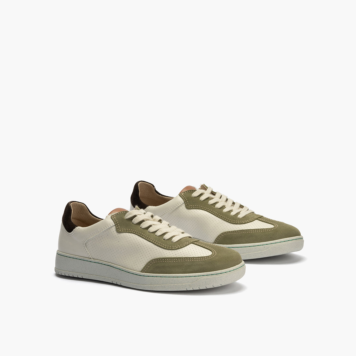 Deportivo hombre serraje combinado con piel VERDE