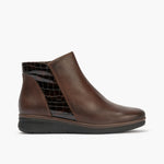 Botin en napa y coco de mujer color marron