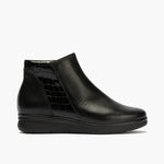 Botin en napa y coco de mujer color negro