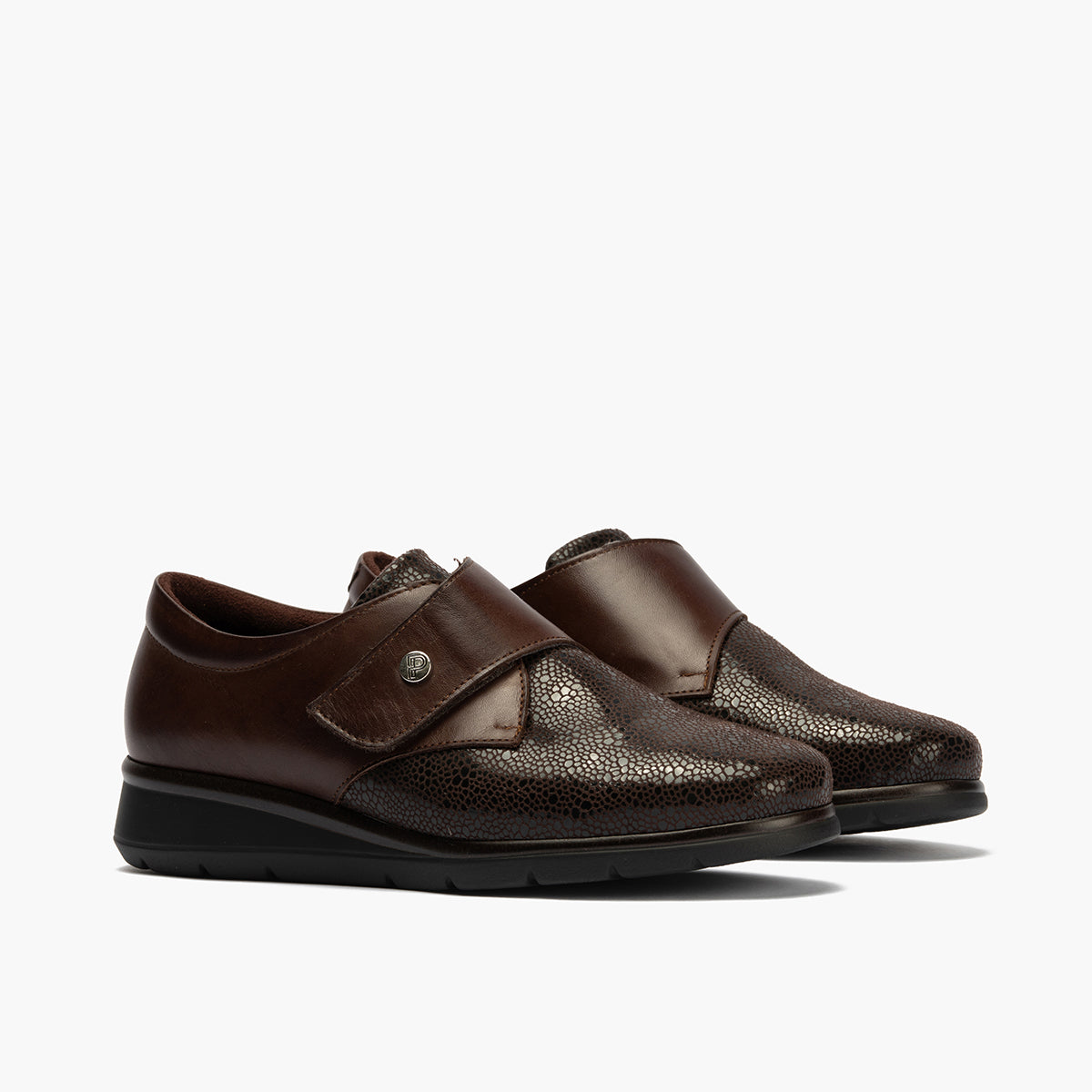 Blucher Correa con Lycra de mujer color marron