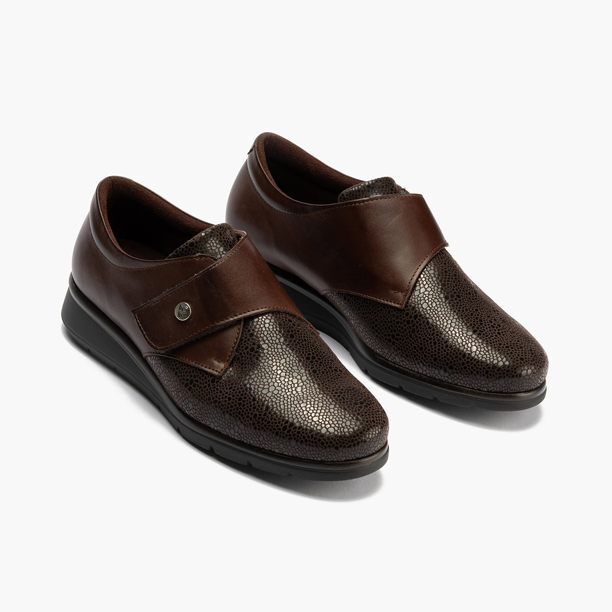 Blucher Correa con Lycra de mujer color marron