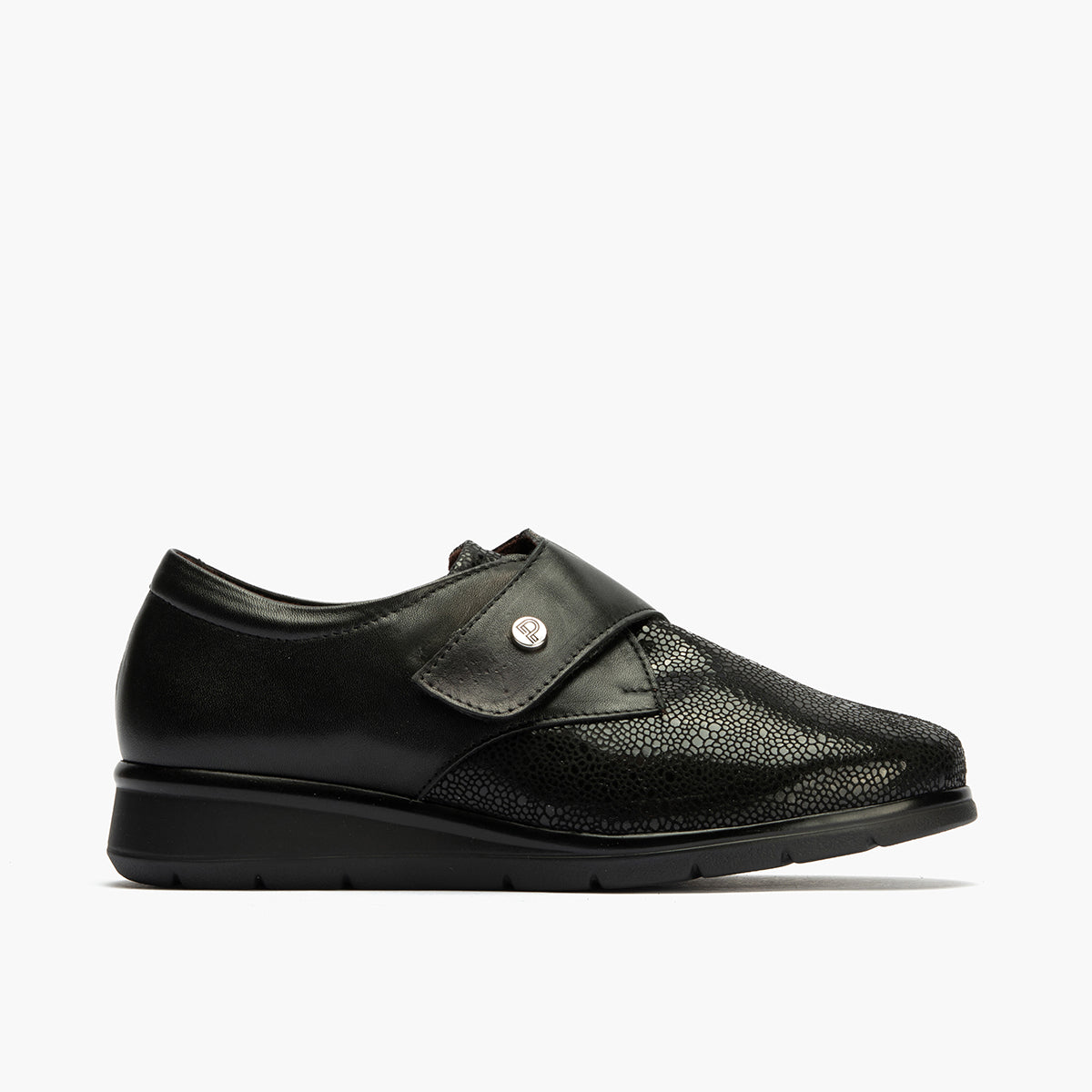 Blucher Correa con Lycra de mujer color negro