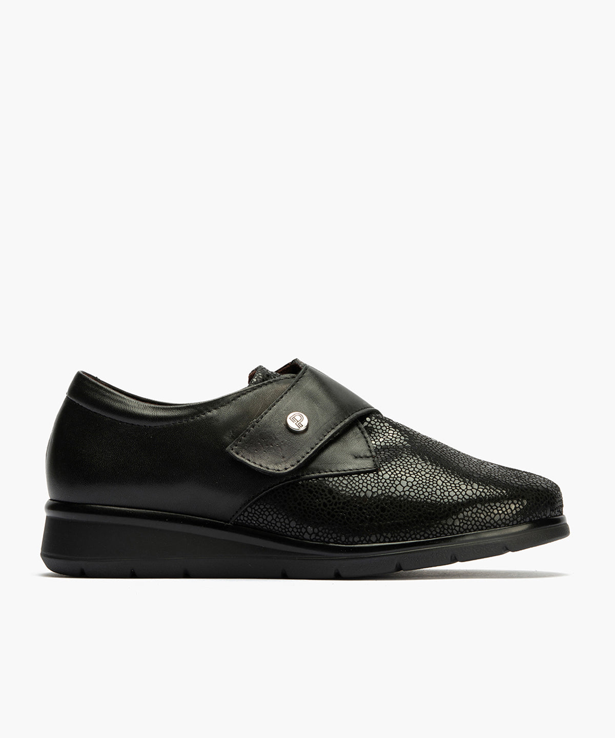 Blucher Correa con Lycra de mujer color negro