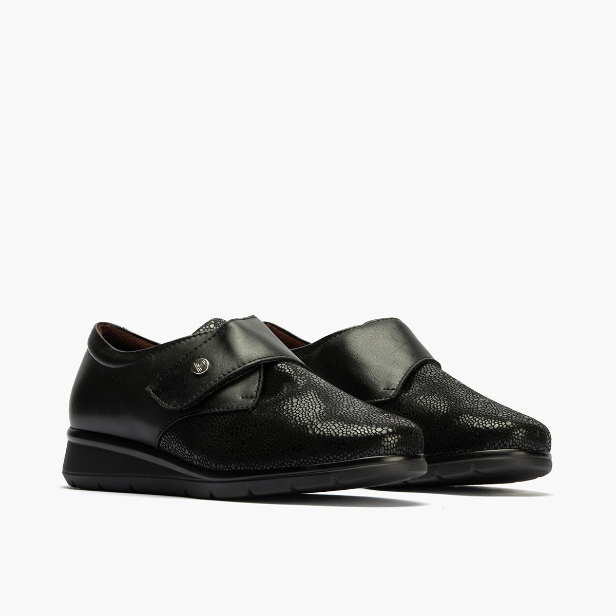 Blucher Correa con Lycra de mujer color negro