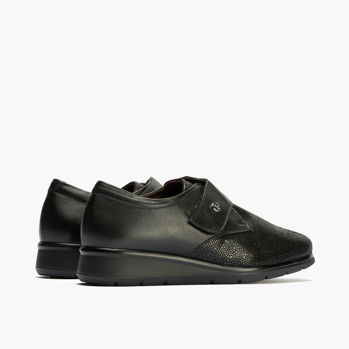 Blucher Correa con Lycra de mujer color negro