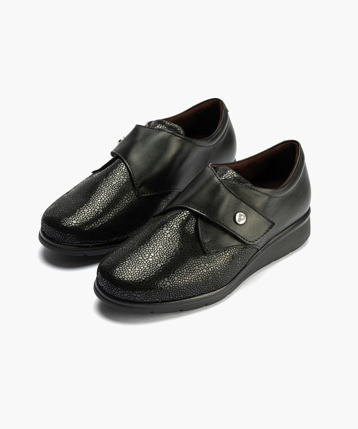 Blucher Correa con Lycra de mujer color negro