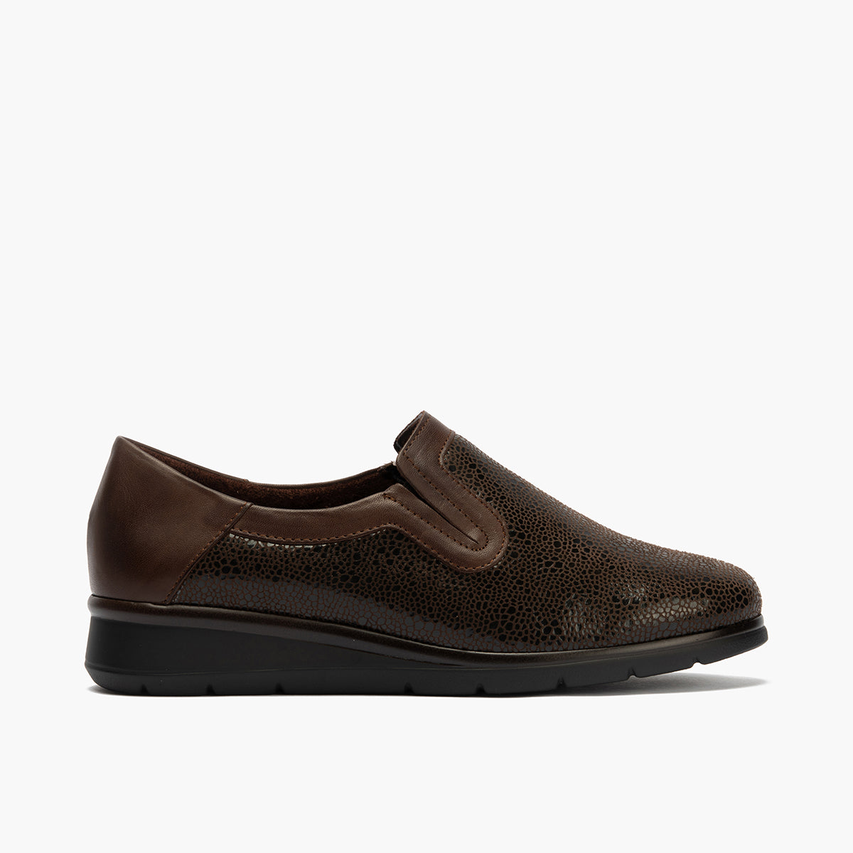 Manoletina elásticos de mujer color marron