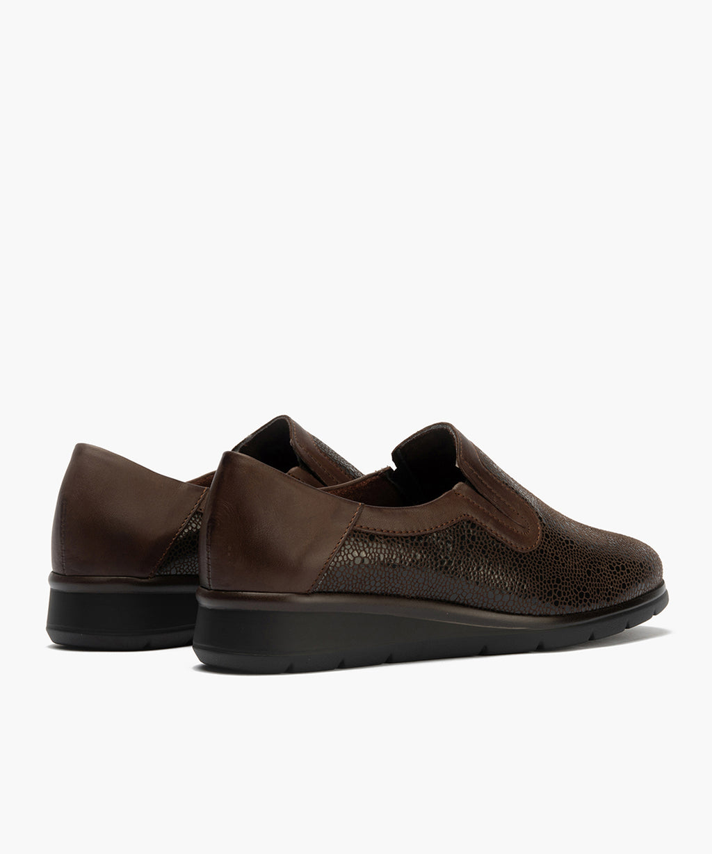 Manoletina elásticos de mujer color marron