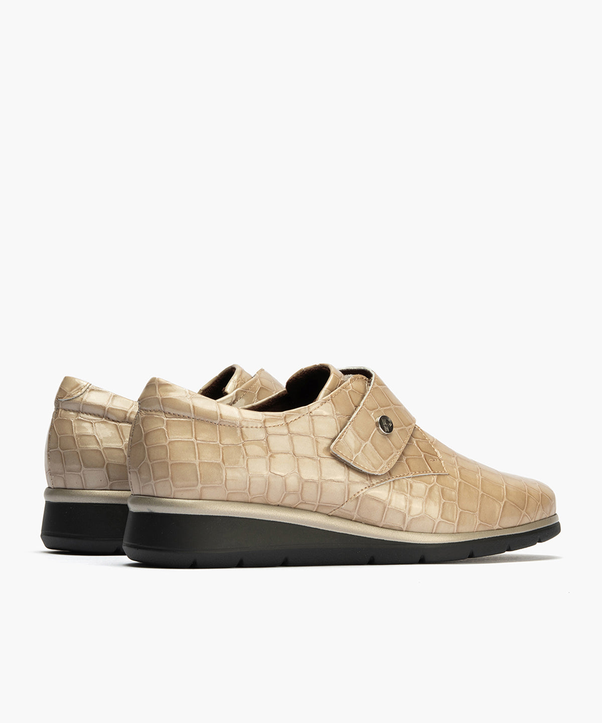 Blucher Correa en Coco de mujer color piedra