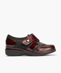 Blucher Lycra con Velcro de mujer color burdeos