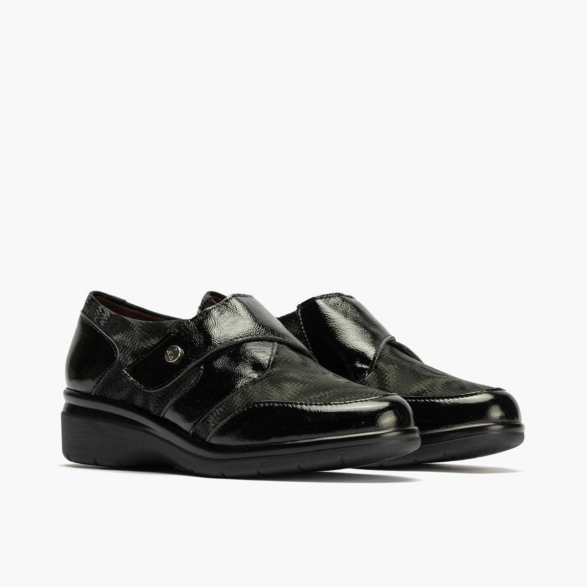 Blucher Lycra con Velcro de mujer color negro
