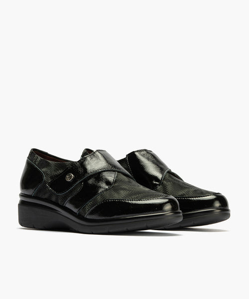 Blucher Lycra con Velcro de mujer color negro