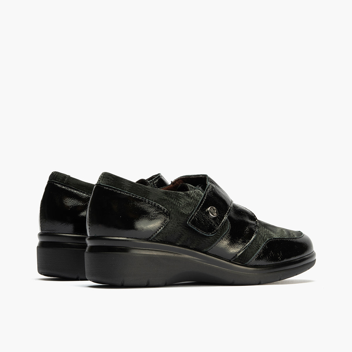 Blucher Lycra con Velcro de mujer color negro