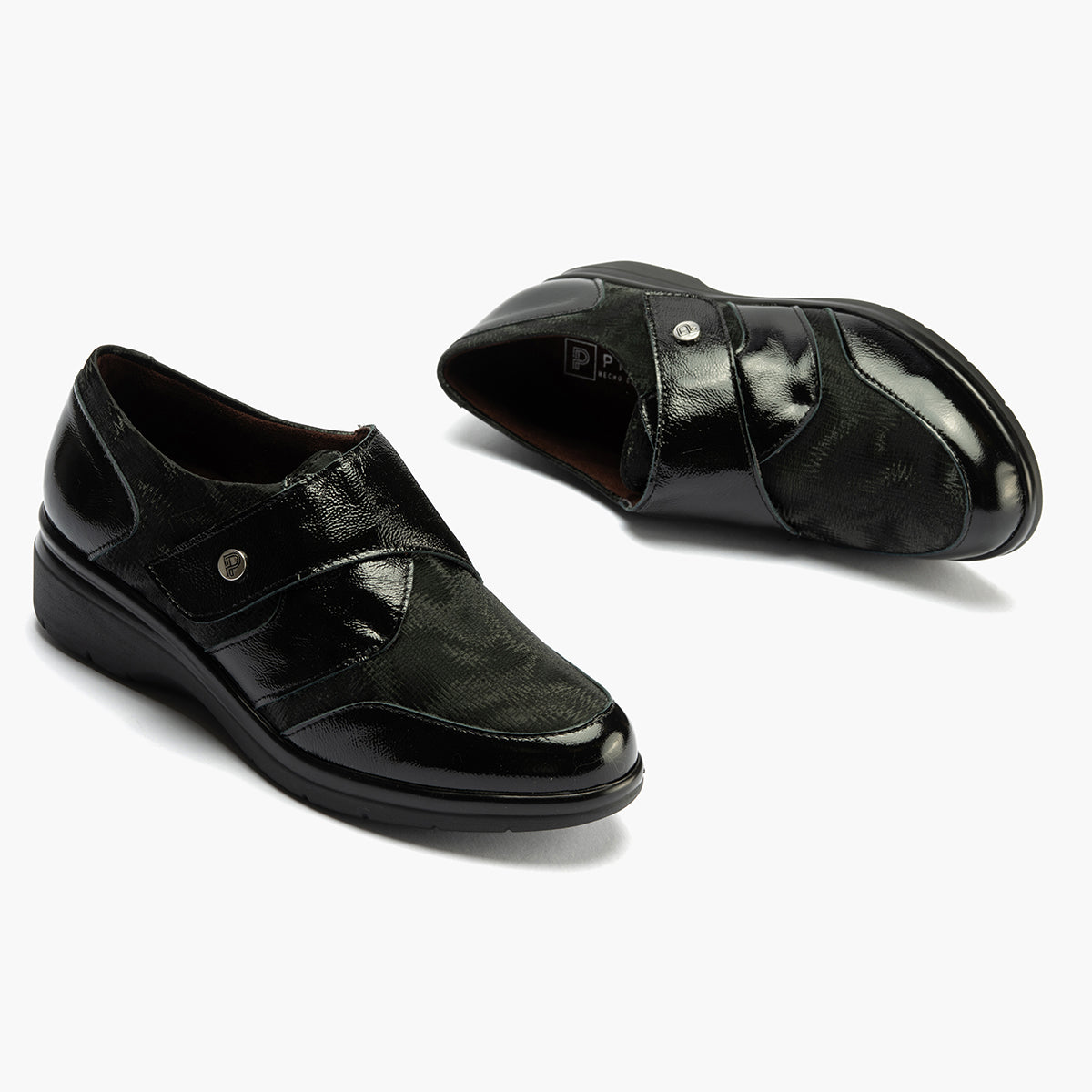 Blucher Lycra con Velcro de mujer color negro