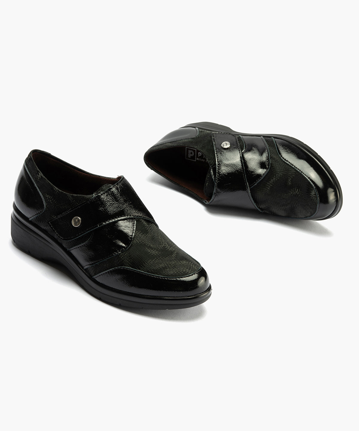 Blucher Lycra con Velcro de mujer color negro