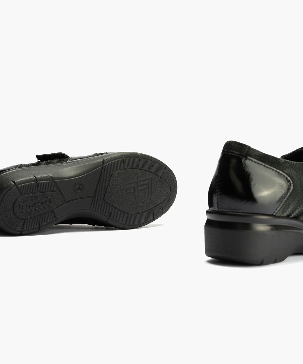 Blucher Lycra con Velcro de mujer color negro
