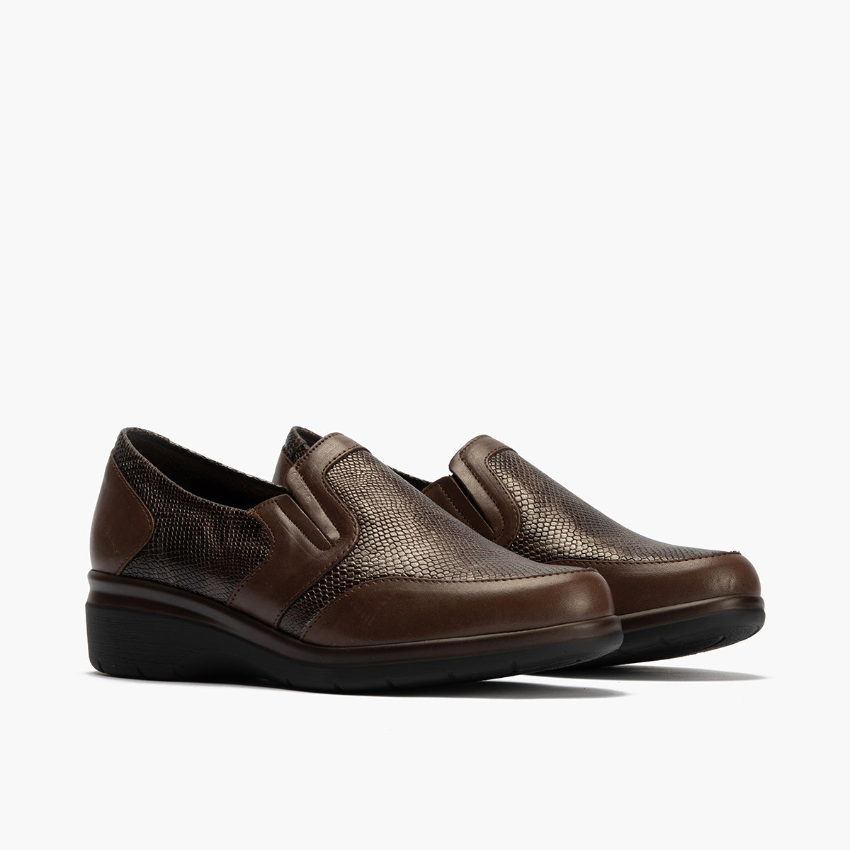 Manoletina Piel de mujer color marron