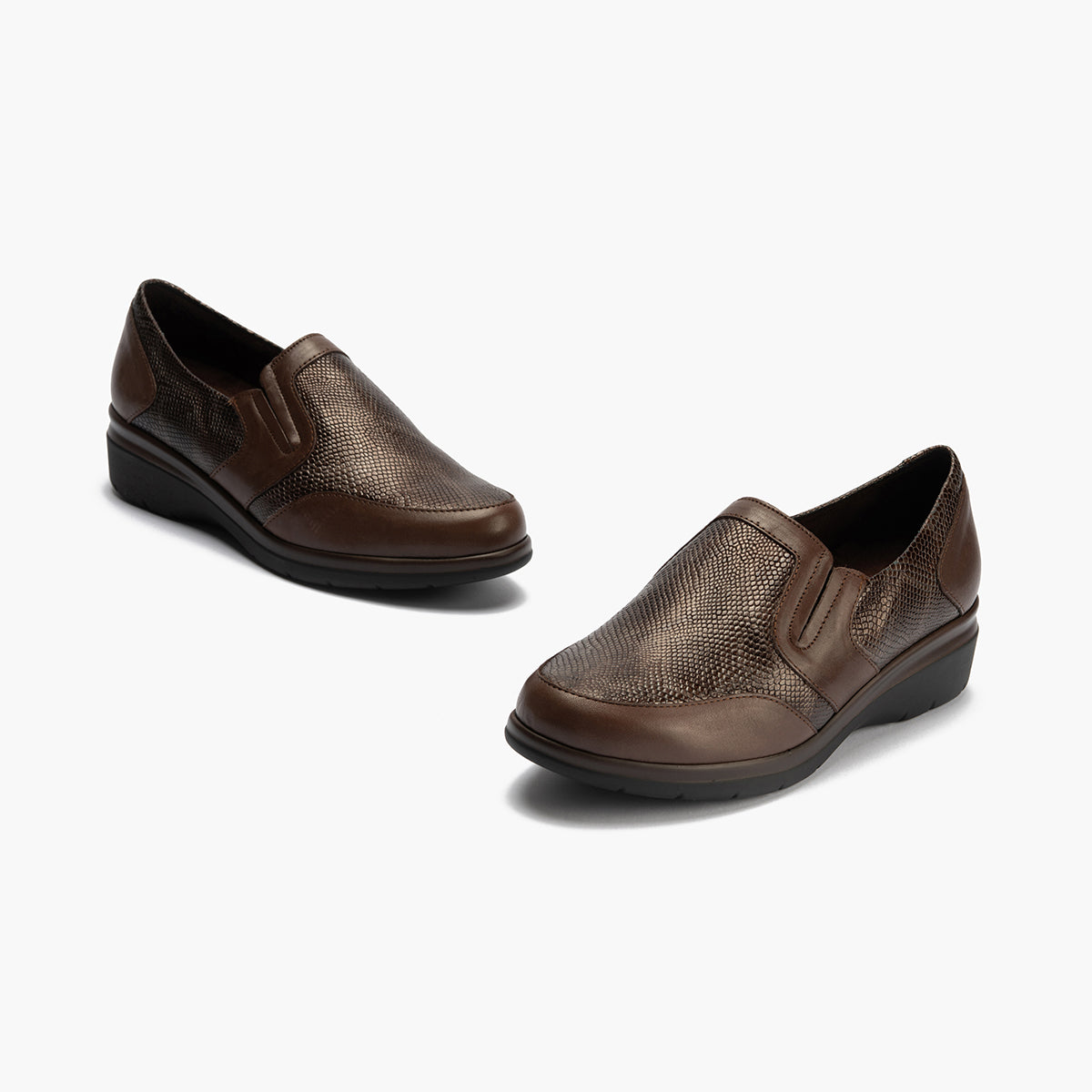 Manoletina Piel de mujer color marron
