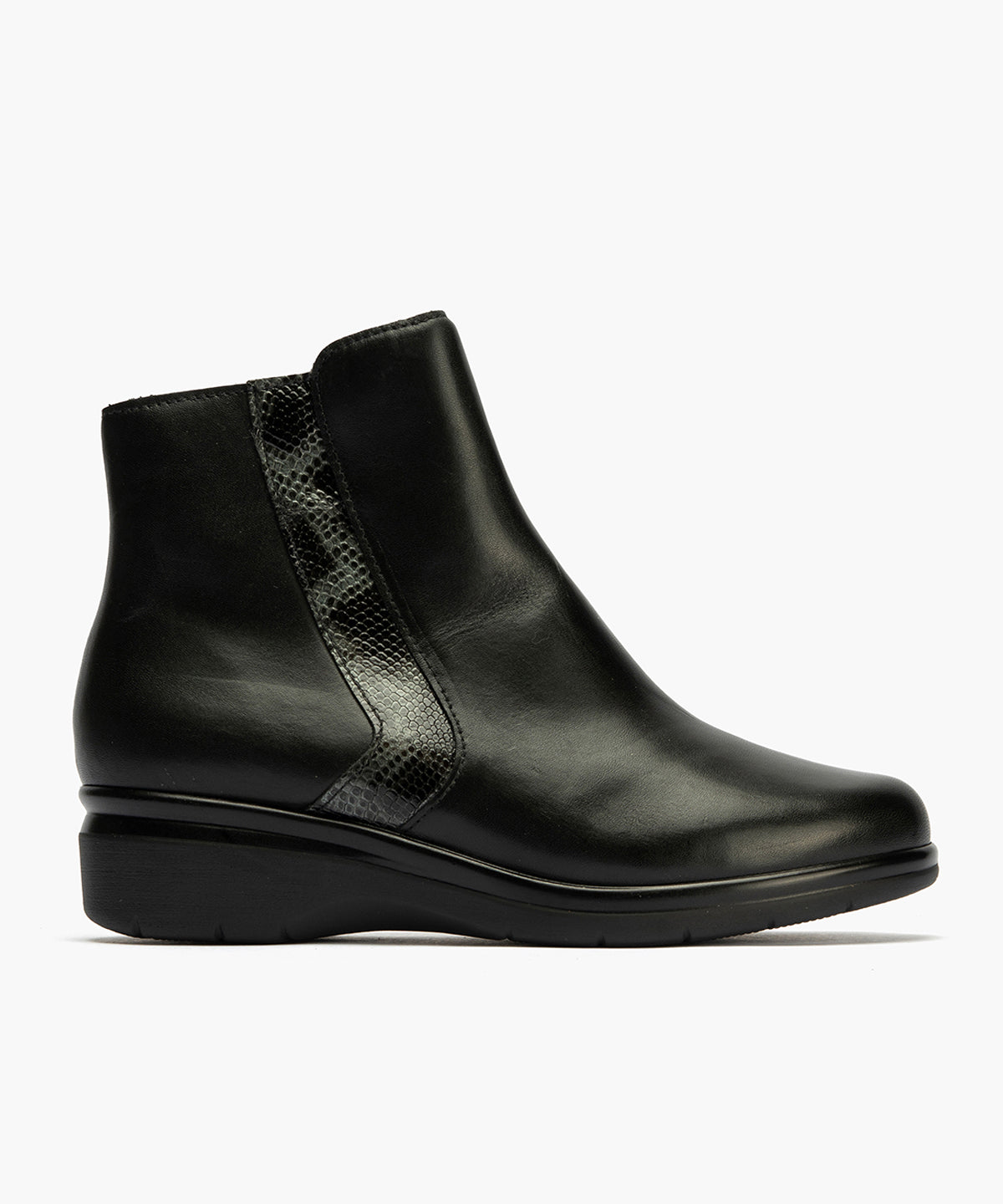 Botin en napa de mujer color negro