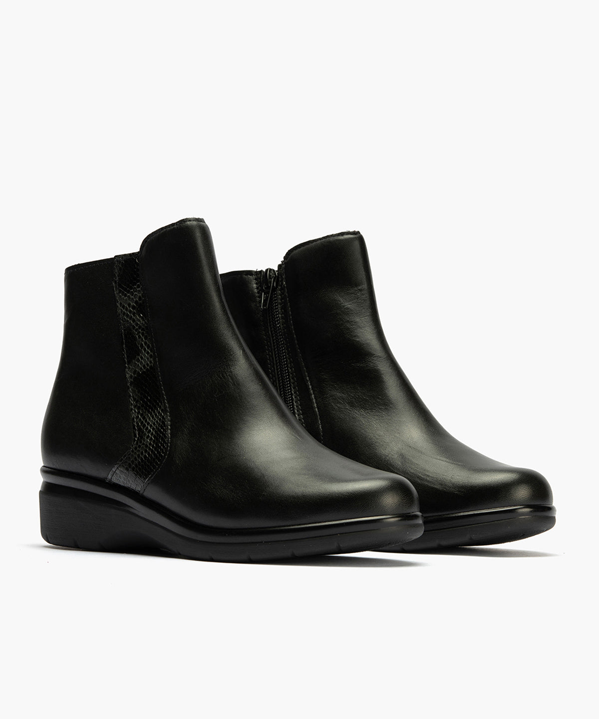 Botin en napa de mujer color negro